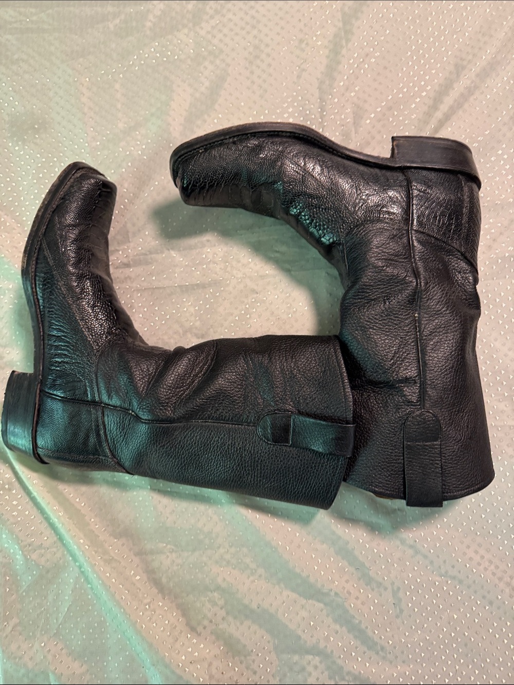 Los Altos Genuine Ostrich Western Boots Size 12EE. Black - Picture 7 of 13
